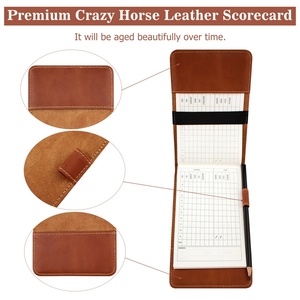 Customized Genuine Leather Golf Scorecard Holder with Yardage Book Tee Holder Golf Gift - Product Image 2