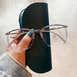 Montures de lunettes rectangulaires Qianai Q6-2076 anti-UV et anti-lumière bleue unisexe, pont moyen, verres PC - Product Image 5