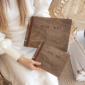 Tùy Chỉnh Mộc Mạc Handmade Quà Tặng Lưu Niệm <span class=keywords><strong>Laser</strong></span> Cắt Bằng Gỗ Album Loose-Leaf Scrapbook Khung Album, Album Ảnh Hộp Bán Buôn - Product Image 4