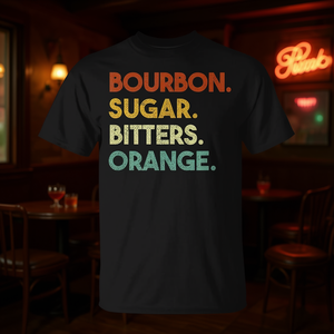 Camiseta Bourbon Vintage 80S Retro Whiskey Old Fashioned - Product Image 3