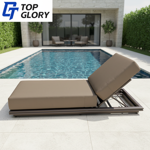Sillas de Playa Plegables con Marco de Aluminio Moderno TG, Tumbonas para Exteriores, Muebles de Lujo para Jardín, Piscina y Patio de Hotel - Product Image 3