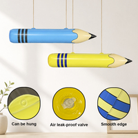 Jouets gonflables géants personnalisés pour la décoration de la rentrée scolaire, accessoires en PVC colorés pour la salle de classe et la scène