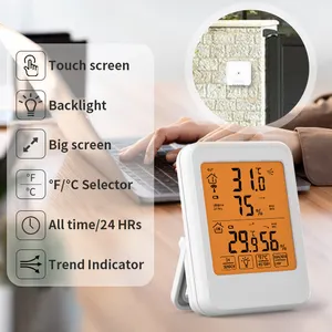 Termometer Nirkabel, Termometer Dalam Ruangan Luar Ruangan Digital 433 MHz Monitor Suhu dan Kelembaban Nirkabel