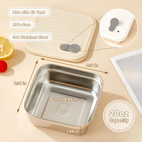 Boîtes à sandwich en acier inoxydable avec couvercles, réutilisables, boîte à lunch bento, passe au lave-vaisselle, étanches, préparation des repas, stockage des aliments
