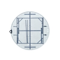 Großhandel Bestseller Hochzeitstisch für Braut und Bräutigam Events Outdoor Runder Esstisch Bankett Klapptische und -stühle