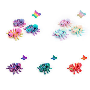 <span class=keywords><strong>Ragno</strong></span> di Vetro Stampato in 3D, <span class=keywords><strong>Giocattolo</strong></span> Animale Simulato Strisciante e Mobile, Decorazione da Scrivania Multiocchiata, Vendita Calda Transfrontaliera - Product Image 1