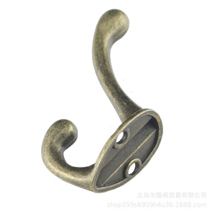 Crochets muraux en alliage de zinc C87 C85 C86, crochets de penderie moulés sous pression, finition noir antique - Product Image 4