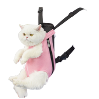 Sac à dos pour animaux de compagnie mains libres, orienté vers l'avant, en maille respirante, polyester, pour chat et chien, sac de transport extérieur, bretelles réglables