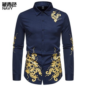 slim fit dress slacks Prestige Black Gold Cross Lace Short Sleeve Button Up Shirt – Dudes Boutique main image 0