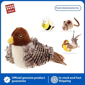 Cho gigwi Live-Action mèo nhỏ đồ chơi với rực rỡ con mồi hiệu ứng âm thanh chim ong Chuột lông vật liệu cho sự nhàm chán vật nuôi cung cấp - Product Image 3