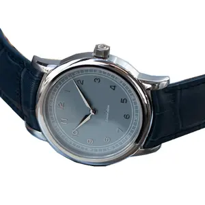 Mode Private Label benutzer definierte Logo Quarzuhren klassische Marke Ihre eigene schlanke Uhr mit dünnem Lederband