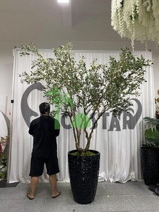 Fait à la main 120cm/180cm/210cm/2m/3m écologique PE PVC matériel d'<span class=keywords><strong>olivier</strong></span> artificiel décoration de bureau utilisation extérieure <span class=keywords><strong>olivier</strong></span> - Product Image 2