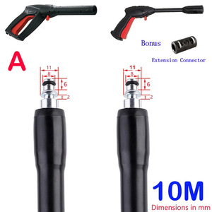 Sulai Machinery High Pressure <b>Hose</b> M22 14 15mm Universal For Car Wash Cleaner Machine Black PVC - Product Image 2