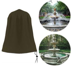 Bain d'oiseaux et fontaine d'hiver bicolore 420D argenté pour extérieur, ornement de jardin étanche avec housse anti-poussière - Product Image 4