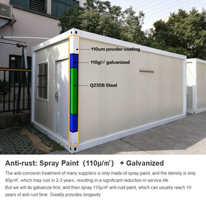 YINGRUI Portable Prefabricated Office Container House Modular <b>Flat</b> Pack Design for Mall Hotel Use Made Sandwich Panel-Made China - Product Image 4