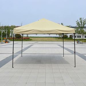 Abri de camping extérieur 3x3m, tente pop-up résistante au vent et imperméable, noire, avec structure pliable, compatible coffre de voiture - Product Image 1