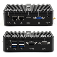 PC Mini Industri Tanpa Kipas Keluaran Terbaru 2024 Bare Bones Box Win 10 UK SSD untuk Otomatisasi Desktop Industri