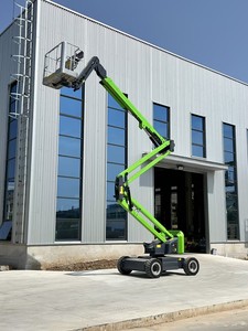 Plataforma Elevadora Articulada Eléctrica de 16 Metros y 230 kg, con Mástil Telescópico de Acero, para Construcción, con Brazo de Manivela - Product Image 1