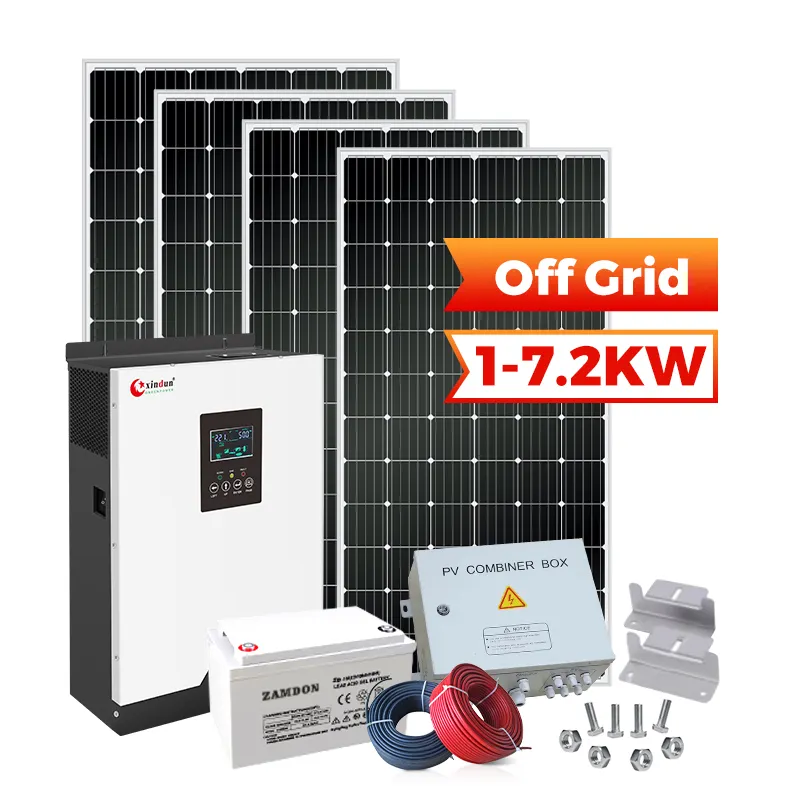完全な太陽光発電システムホーム48vDcから220vAc 2kw 3kw4kw太陽光エネルギーシステム5kwキットセット