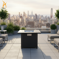 Table de foyer extérieur moderne en acier à gaz propane, idéale pour la décoration de jardin, le camping et les fêtes – Offre spéciale