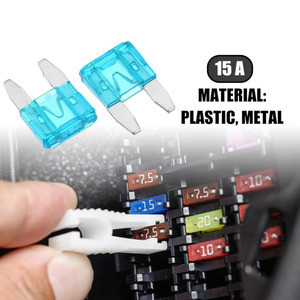 100 pièces de fusibles de lame de <span class=keywords><strong>voiture</strong></span> miniatures standard en zinc, kits assortis, 5A 7.5A 10A 15A 20A 25A 30A ATO ATS ATM, mini fusibles - Product Image 5