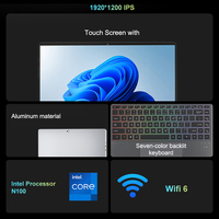 Tablet PC 2 en 1 con Pantalla Táctil IPS de 14 Pulgadas para el Hogar Inteligente, con Teclado y Ventilador de Refrigeración Integrado