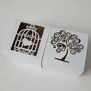 Laser Cut Tree Birdcage Chocolate Box Packaging Candy Wedding Sweet Favors Box
