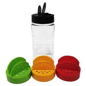 500ml kitchen plastic pet herb and spices flip top shaker bottles