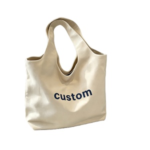 Eco Friendly Open Top <b>Canvas</b> Tote <b>Bag</b> Custom Logo Plain <b>Large</b> Capacity Reusable Daily Commute Shopping Shoulder <b>Bag</b> - Product Image 1