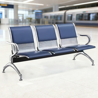 Chaise d'attente de haute qualité en acier inoxydable, design moderne, durable, pour hôpital, aéroport, centre commercial, école, hôtel