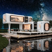Capsule spatiale modulaire en acier, hôtel B&B européen en EPS avec garantie de 5 ans pour les hébergements touristiques, les séjours à domicile et le tourisme culturel