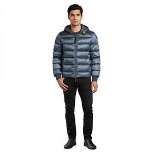 Veste matelassée pour homme de haute qualité, en toile, col montant, rembourrée en polyester et nylon, garnie de coton, pour la saison hivernale - Product Image 1