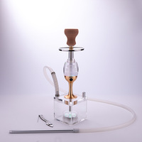 Persediaan Pabrik Shisha Hookah Bar Set Lengkap dengan Pot Hookah Berlampu Emas Set 4-tube dan 2-tube