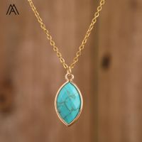 Collier classique oeil de tigre naturel améthyste cristal de guérison pierre naturelle forme d'oeil de cheval pendentif bijoux à breloque