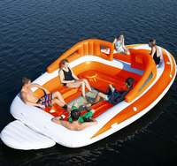 Bateau gonflable pliable en PVC écologique pour 2 personnes, idéal pour le surf et les fêtes flottantes