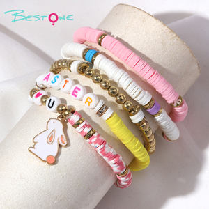New Jewelry Custom 5 Layers Letter Beaded <b>Bracelet</b> Easter Gift <b>Girls</b> <b>Bracelet</b> With Bunny <b>Charm</b> - Product Image 2