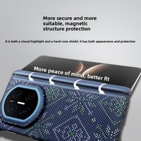 Coque de téléphone portable antichoc de luxe en fibre de carbone OEM Aramid pour Mate X7 avec anneau magnétique gaufré, nouvelle couleur unie