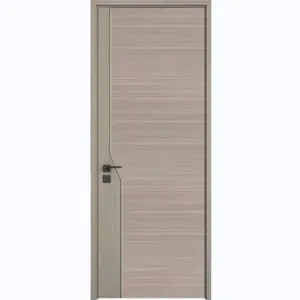 House Building Materials With Thread Fastening Finish For Bedroom Decoration MSF-22031 2 Colors-Style PVC MDF Wooden Door