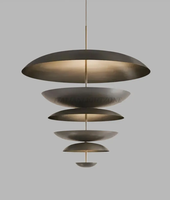 Lustre de plafond Sputnik en laiton de style moderne du milieu du siècle, 9 lumières, design atomique cosmique des années 1950