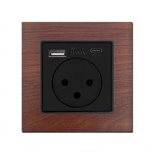 เต้ารับติดผนังพีซี 0 ช่อง 10A 240V แบบมินิมอล ฝังในผนัง IP20 ควบคุมด้วยเสียงผ่านแอป Smart Life รองรับ Wi-Fi พร้อมพอร์ต USB-C - Product Image 2