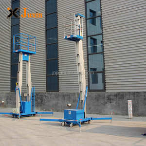 6 m-14 m luar ruangan tiang tunggal aluminium Aloi angkat listrik <span class=keywords><strong>Platform</strong></span> Lift hidrolik pengangkat tangga - Product Image 4