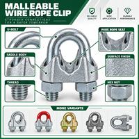 Collier de serrage en U en fer malléable pour câble, avec selle et écrous pour fixation d'extrémité de câble OEM