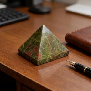 Cristal de Unakita Natural Tallado a Mano de Alta Calidad al por Mayor, Pirámide de Cristal, Marca CrystalHola para Decoración del Hogar y Feng Shui - Product Image 4