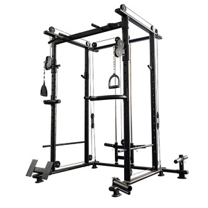 Squat giá toàn diện huấn luyện viên đa chức năng băng ghế dự bị Báo Chí flybird cáp chéo nhà Barbell Giá thiết bị tập thể dục Unisex - Product Image 5