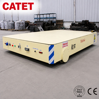 Chariot électrique sans rail de 15 tonnes avec télécommande, véhicule à petit rayon de braquage pour le transfert de matériaux dans les ateliers étroits