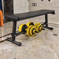 Haltère plat inclinable pour usage domestique, en fer, unisexe, petit modèle, avec barre d'haltères