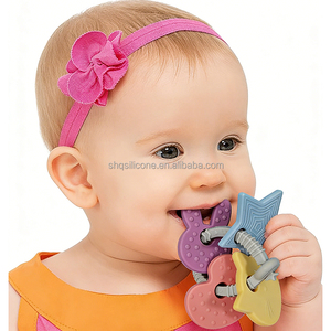 Anneau de dentition en silicone souple pour bébé, sans BPA, sûr, jouet à mâcher, masseur de gencives, anneau facile à saisir, jouet apaisant pour <span class=keywords><strong>les</strong></span> tout-petits - Product Image 1