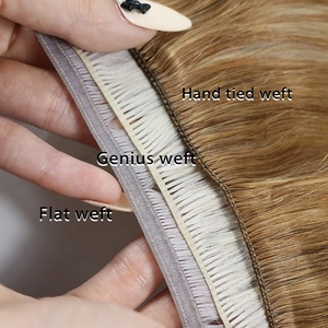 <span class=keywords><strong>Honor</strong></span> hair Venta caliente ruso doble dibujado <span class=keywords><strong>50g</strong></span> 60g Genius Weft extensión de cabello humano con varios colores - Product Image 4