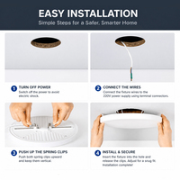Plafonnier LED encastré sans cadre, ultra-mince, haute efficacité, 180 degrés, pour éclairage commercial - Vente Flash