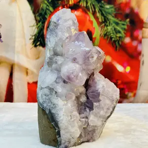 Vendita calda naturale grezzo viola cristallo Cluster pietra rara Calcite ametista grezza per pietre curative decorazione della casa artigianato